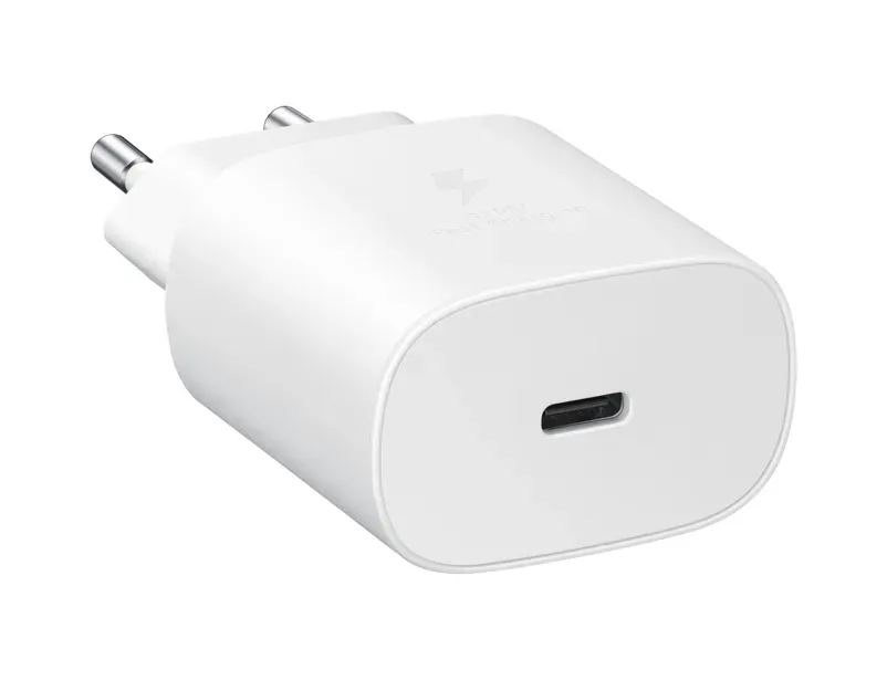 Samsung cestovní nabíječka EP-TA800XWE, Quickcharge 25W, kabel USB-C, bílá