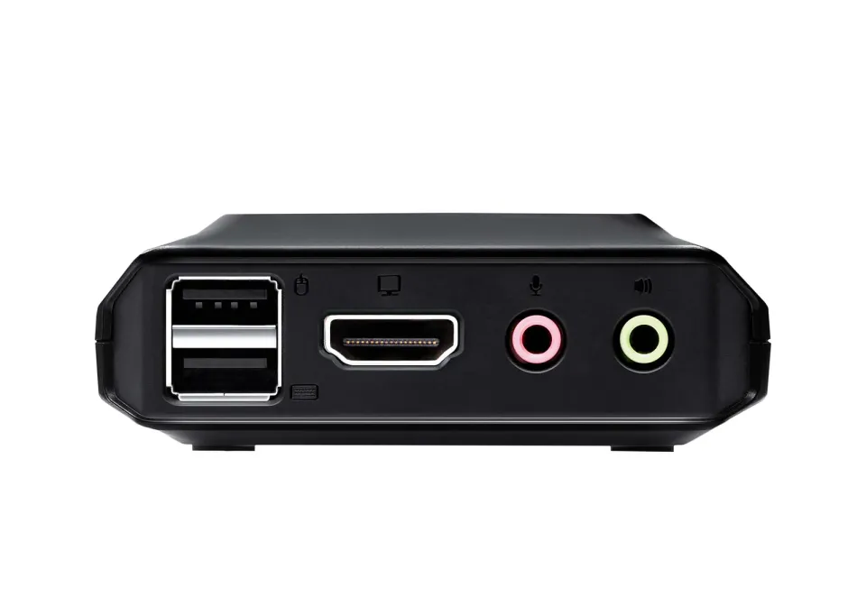 ATEN 2-Port USB 4K HDMI Cable KVM Switch with Remote Port Selector