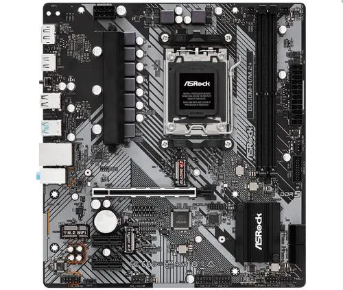 ASROCK B650M-H/M.2+ (AM5, amd B650, 2xDDR5, PCIE 5.0, HDMI+DPort, 4xSATA3 +2xM.2, USB3.2 G1, GLAN, mATX)
