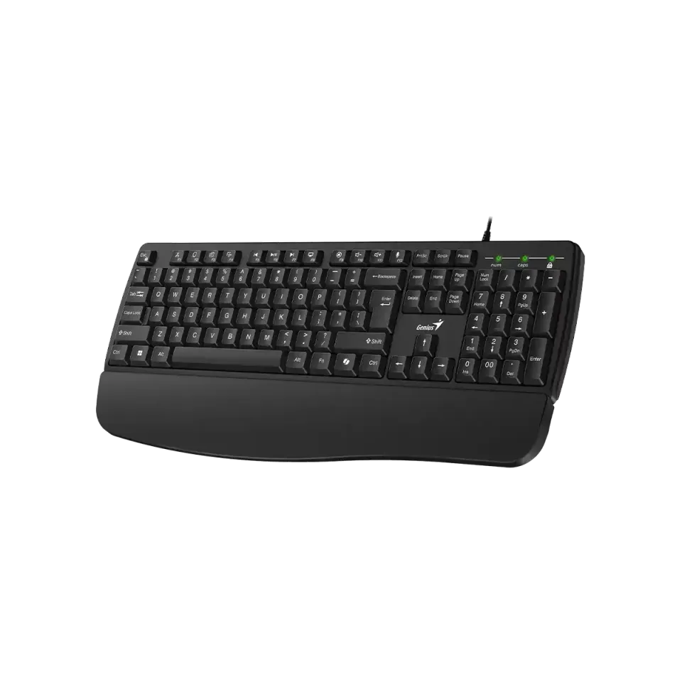 Genius KB-123, Klávesnice, drátová, USB, CZ+SK layout, Copilot klávesa, s opěrko