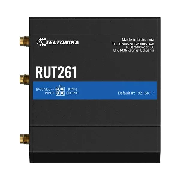 Teltonika RUT261 průmyslový router 1x LAN, 1x WAN, 1x SIM, LTE, Wi-Fi 4