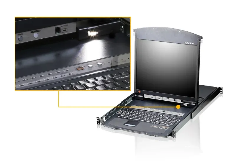ATEN KVM switch KL-1508AM 8PC KVM 17"LCD CAT5