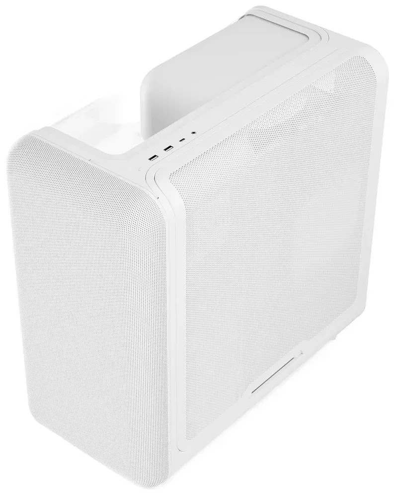 HYTE skříň X50 Snow White / prosklená zaoblená bočnice / bez zdroje / 1x USB-C / 2x USB-A