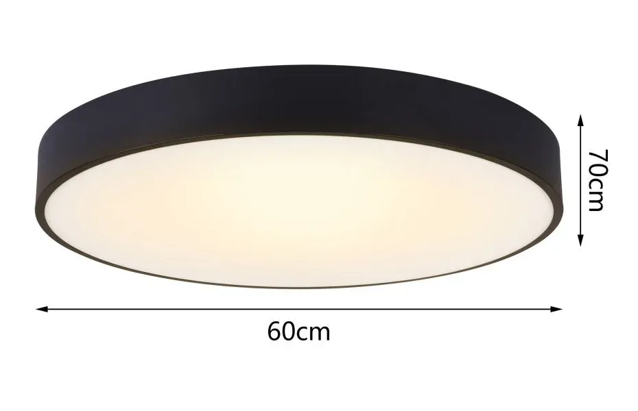 IMMAX NEO RONDATE SLIM SMART stropní svítidlo 60 x 7cm 53W černé Zigbee 3.0, TUYA