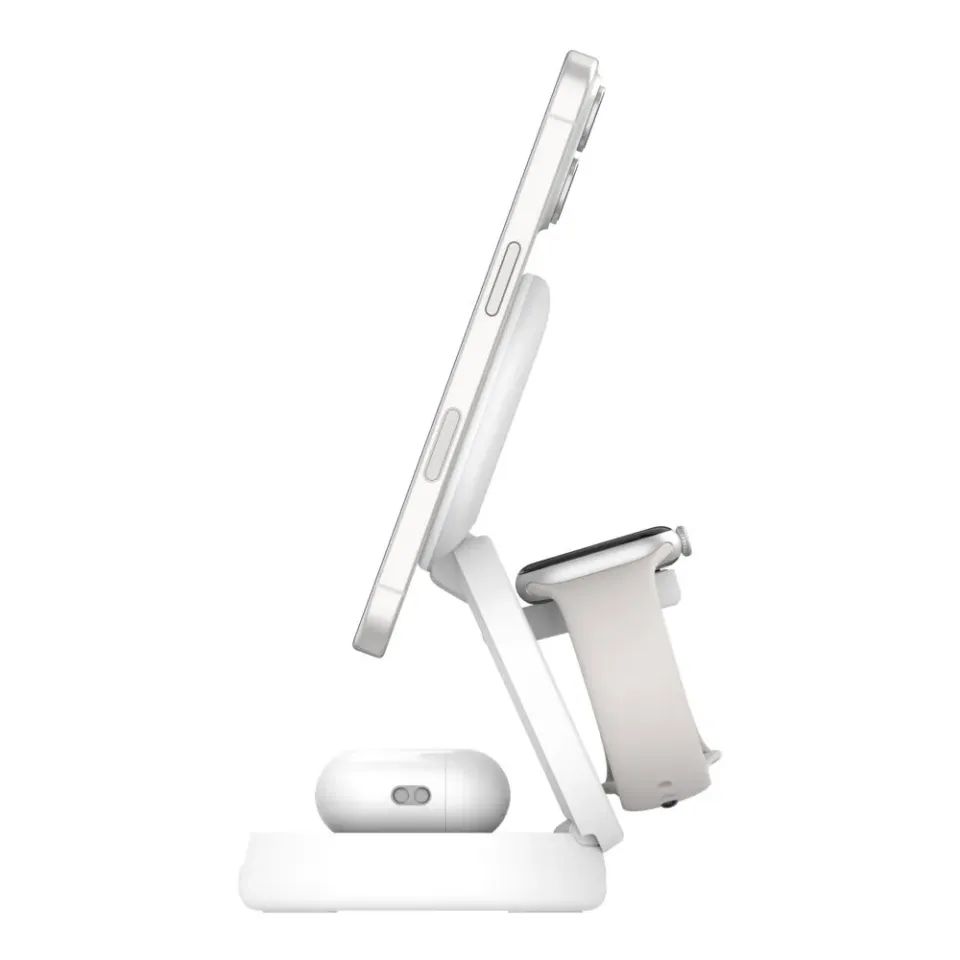 Belkin BOOST CHARGE Qi2 15W 3v1 Magnetická skládací nabíječka pro iPhone/Apple W (WIZ034kqWH)