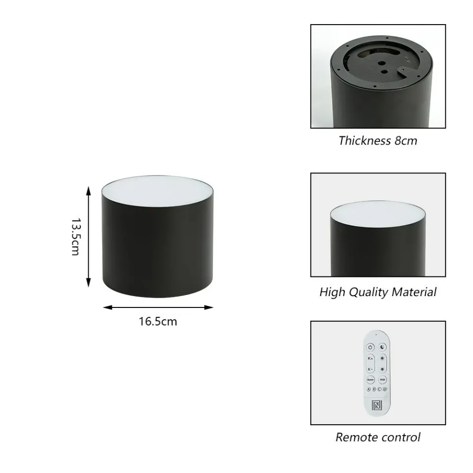 IMMAX NEO LITE RONDATES SMART stropní svítidlo 16,5cm 32W 2592lm, s podporou BEACON, Wi-Fi, TUYA, černé