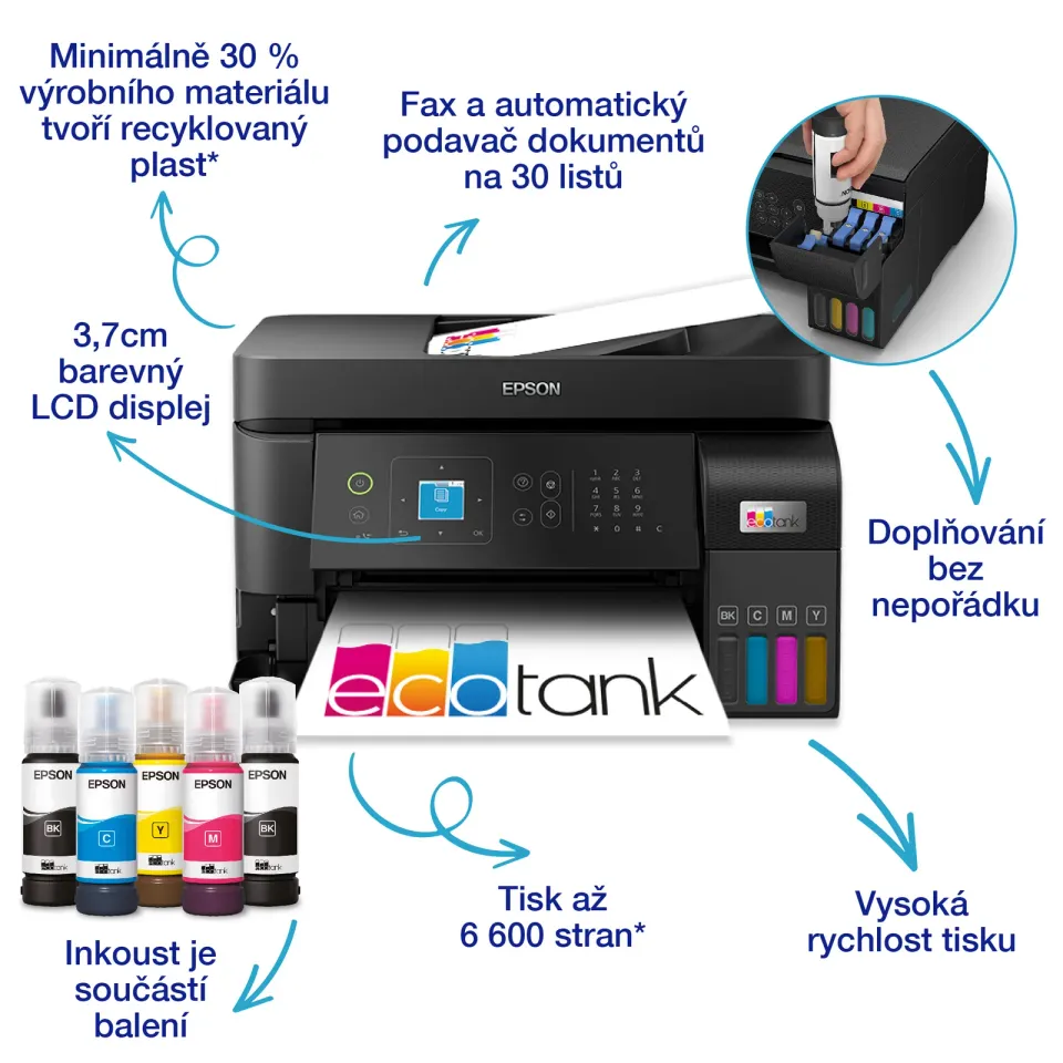 EPSON EcoTank ITS L5590 - A4/33ppm/4ink/ADF/Wi-Fi//LAN/CISS/
