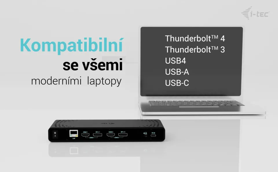 I-tec Universal Dual 4K Display Docking Station, Power Delivery 85W
