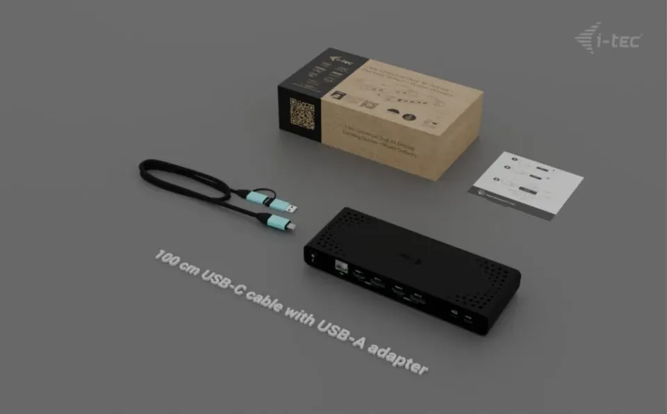 I-tec Universal Dual 4K Display Docking Station, Power Delivery 85W