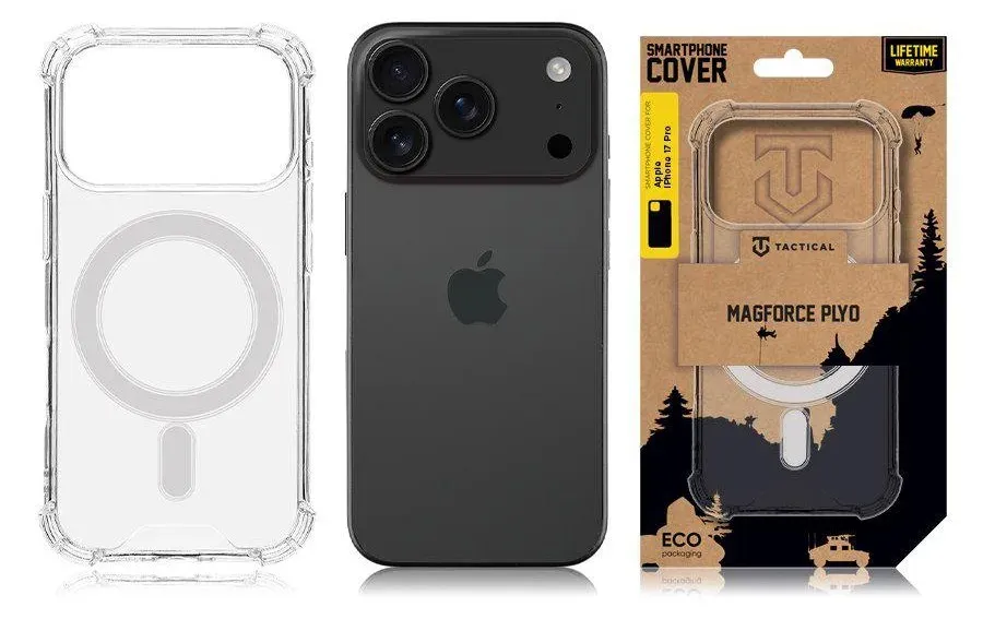 Tactical MagForce Plyo Kryt pro Apple iPhone 17 Pro Transparent
