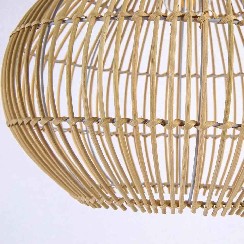 IMMAX BOHO PELO designové závěsné svítidlo, D40cm, E27, přírodní ratan (08257L)