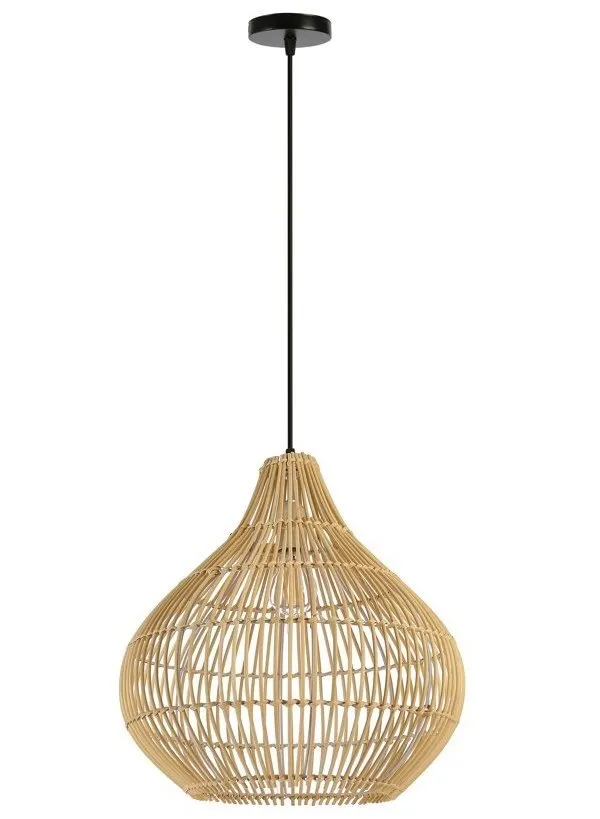 IMMAX BOHO PELO designové závěsné svítidlo, D40cm, E27, přírodní ratan (08257L)