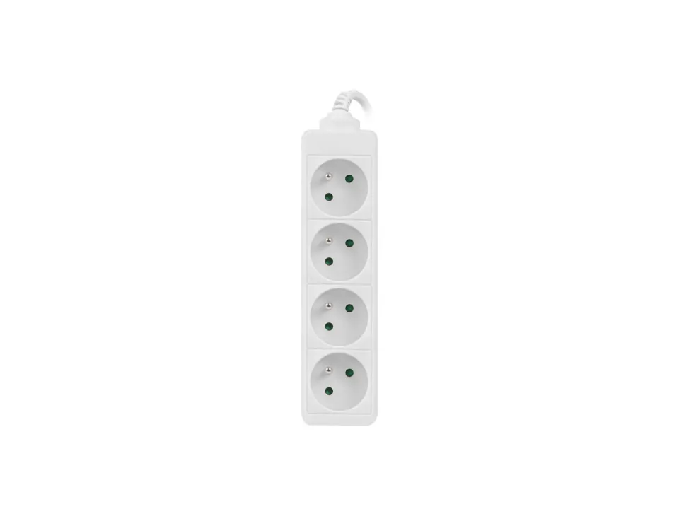Prodlužovací kabel Lanberg PS0, 4 zásuvky, 1,5m, bílá