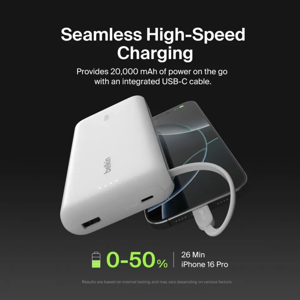 Belkin BOOST CHARGE USB-C Power Delivery PowerBanka s integrovaným USB-C kabelem