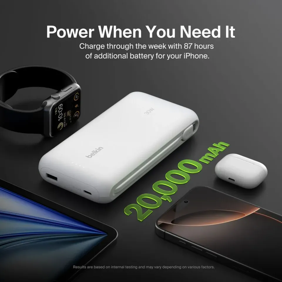 Belkin BOOST CHARGE USB-C Power Delivery PowerBanka s integrovaným USB-C kabelem