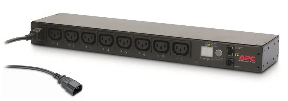APC Rack PDU, Switched, 1U, 12A/208V, 10A/230V, (8)C13, IEC-320 C14 1.98m