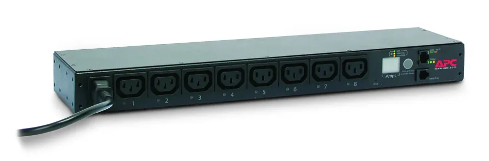 APC Rack PDU, Switched, 1U, 12A/208V, 10A/230V, (8)C13, IEC-320 C14 1.98m