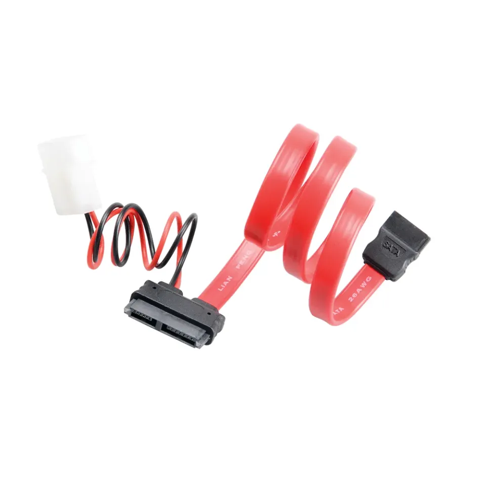 AKASA kabel SATA kombinovany kabel pro připojení slim DVD a BR mechanik, 40cm