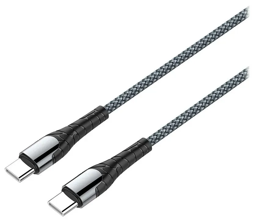 Colorway Datový Kabel USB-C/ USB-C/ 3A/ Fast Charging 65W/ 1m/ Šedivý