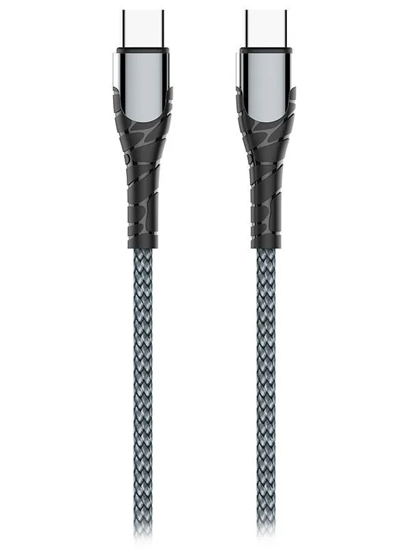 Colorway Datový Kabel USB-C/ USB-C/ 3A/ Fast Charging 65W/ 1m/ Šedivý