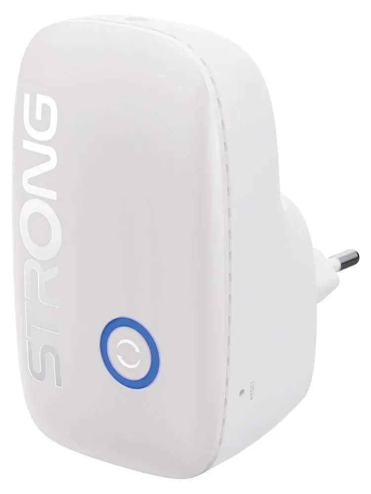 STRONG Dual Band opakovač 1200/ Wi-Fi standard 802.11a/b/g/n/ac/ 1200 Mbit/s/ 1x LAN/ 1x zásuvka/ noční světlo/ bílý