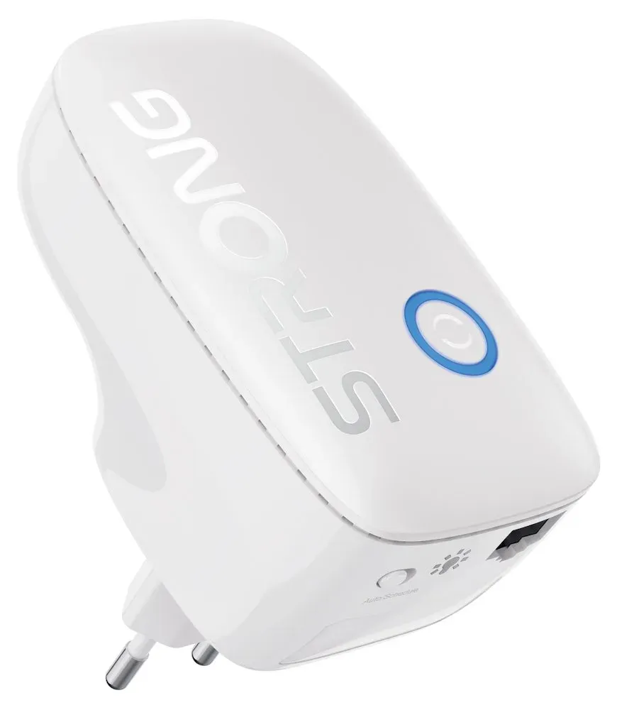 STRONG Dual Band opakovač 1200/ Wi-Fi standard 802.11a/b/g/n/ac/ 1200 Mbit/s/ 1x LAN/ 1x zásuvka/ noční světlo/ bílý