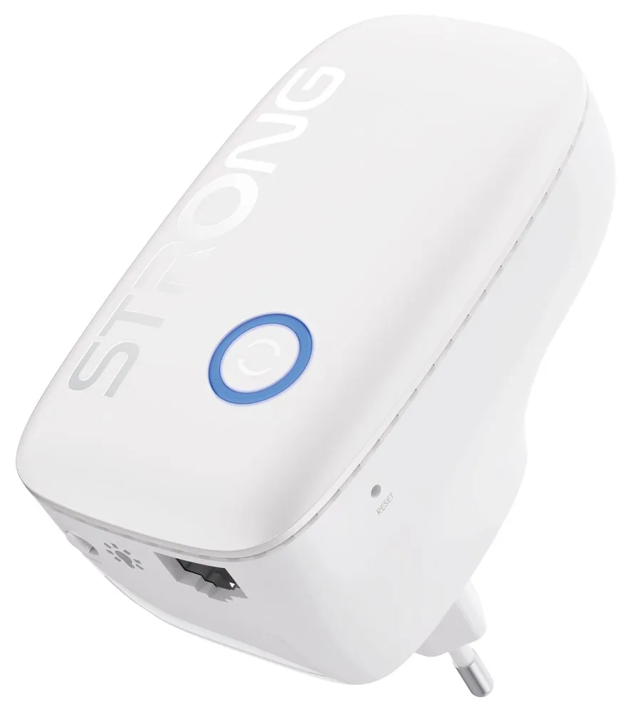 STRONG Dual Band opakovač 1200/ Wi-Fi standard 802.11a/b/g/n/ac/ 1200 Mbit/s/ 1x LAN/ 1x zásuvka/ noční světlo/ bílý