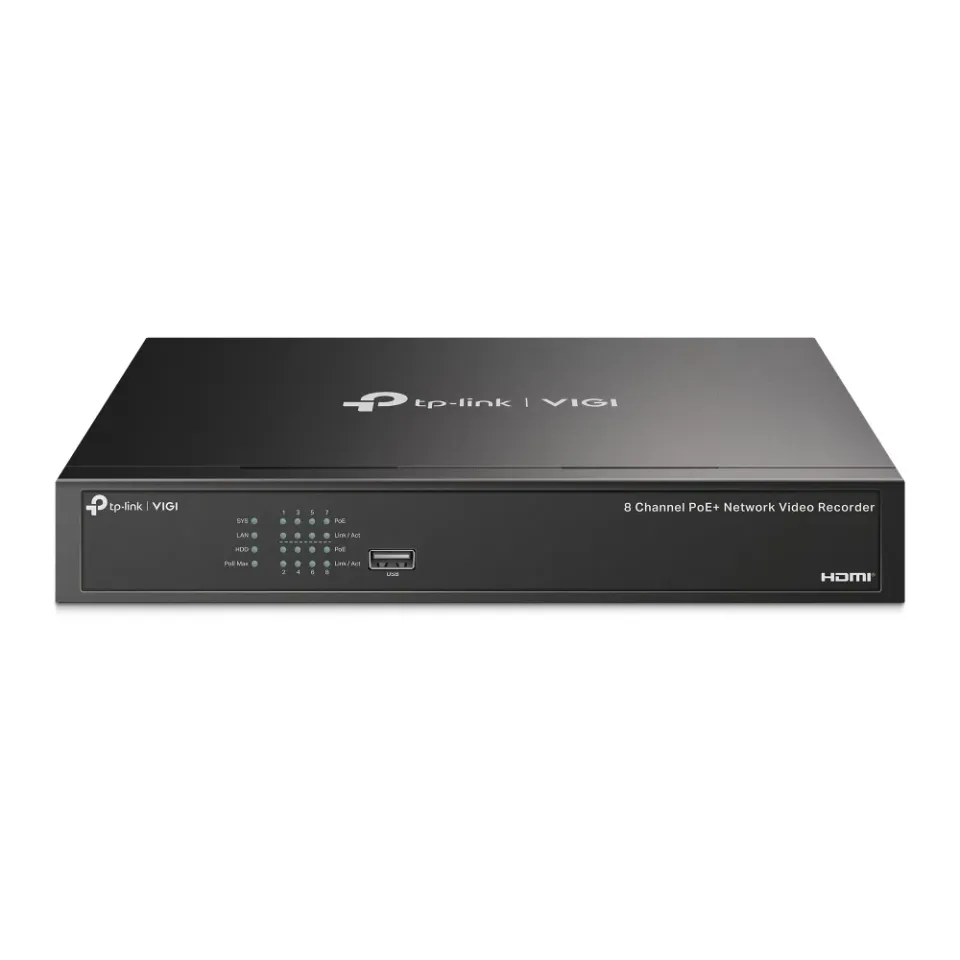 TP-LINK VIGI NVR1008H-8MP 8kanálový PoE+ síťový videorekordér