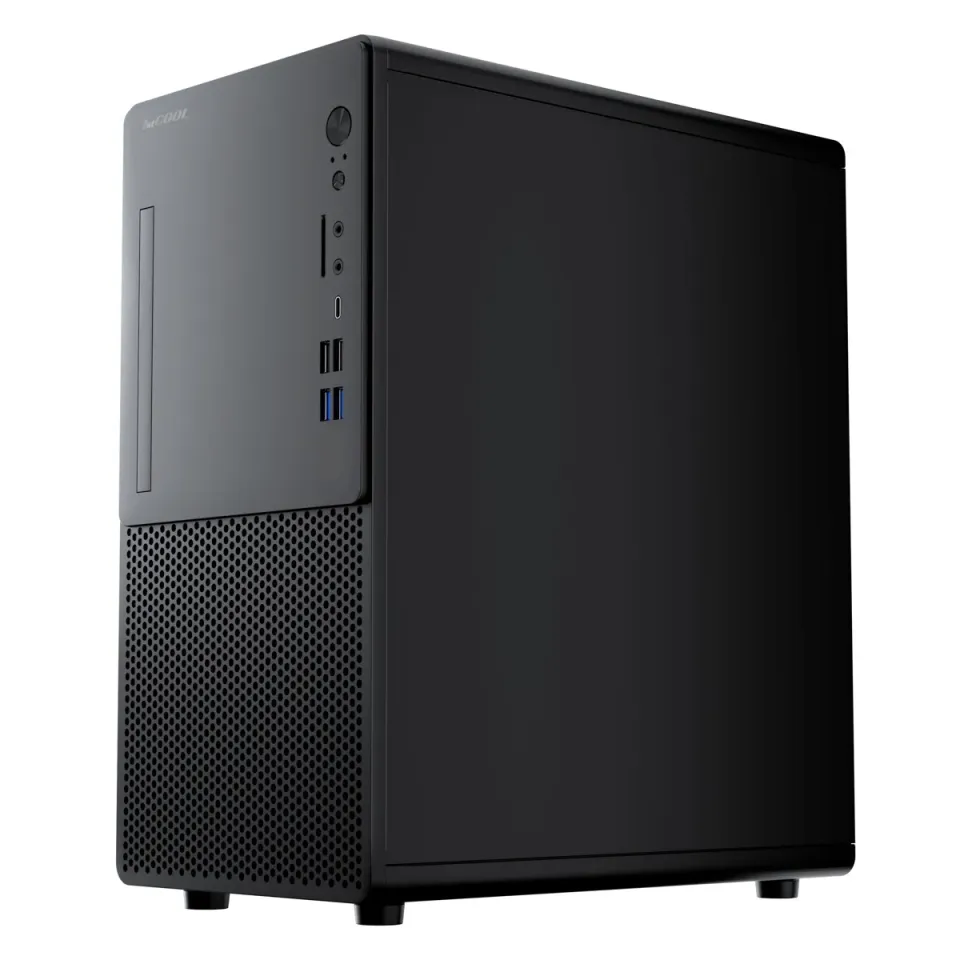 1stCOOL MicroTower STEP Premium 2 ver.2, AU, 4xUSB, USB-C, četčka karet, black černý, bez zdroje, microtower mATX (USB2, Audio) (PC case)