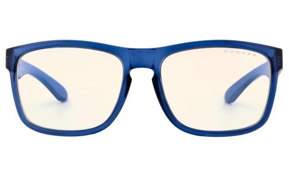 GUNNAR kancelářske/herní brýle INTERCEPT CRYSTAL COBALT * čirá skla * BLF 35 * GUNNAR focus