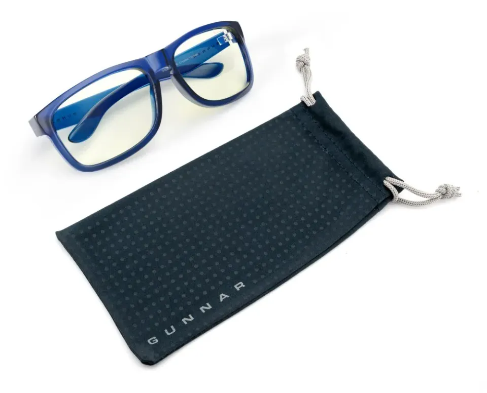 GUNNAR kancelářske/herní brýle INTERCEPT CRYSTAL COBALT * čirá skla * BLF 35 * GUNNAR focus