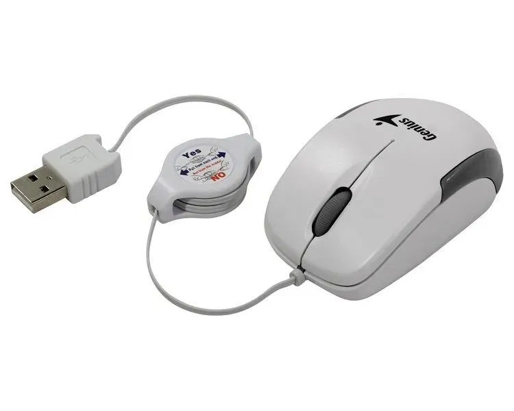 GENIUS Micro Traveler V2/ drátová/ 1200 dpi/ USB/ bílá