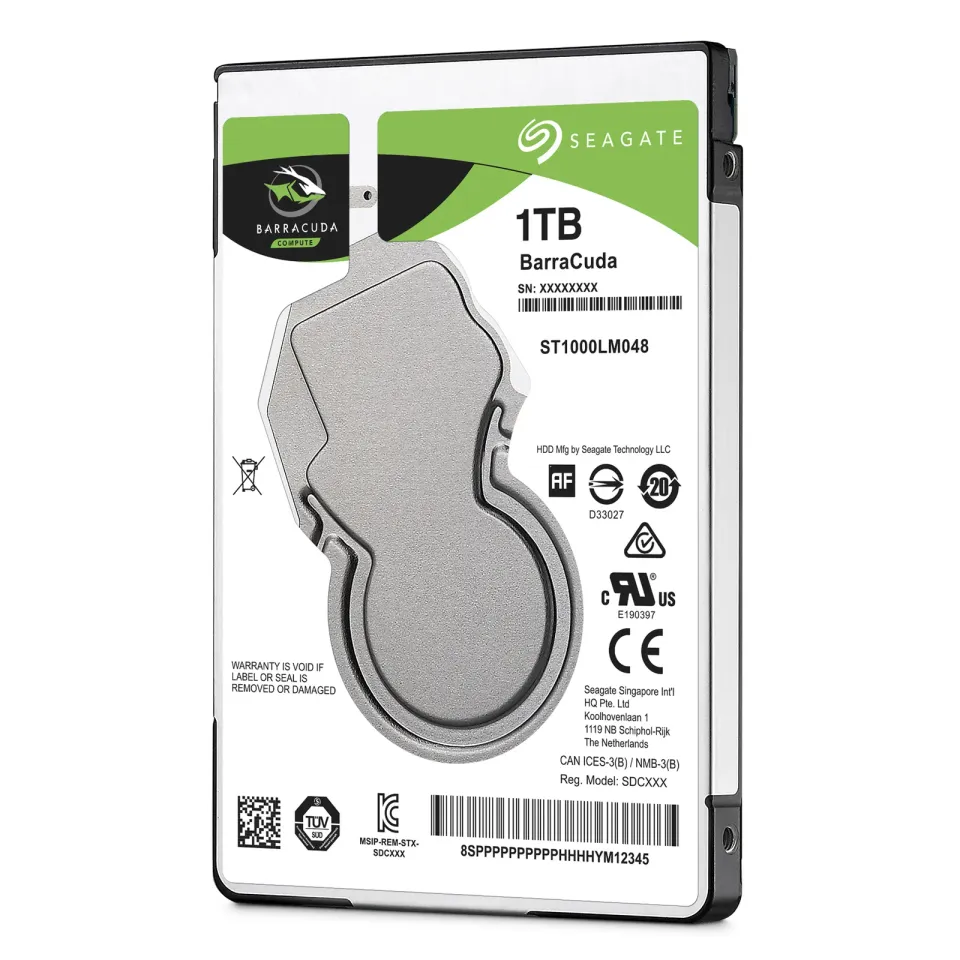 Seagate BarraCuda 2.5" HDD, 1TB, 2.5", SATAIII, 128MB cache, 5.400RPM