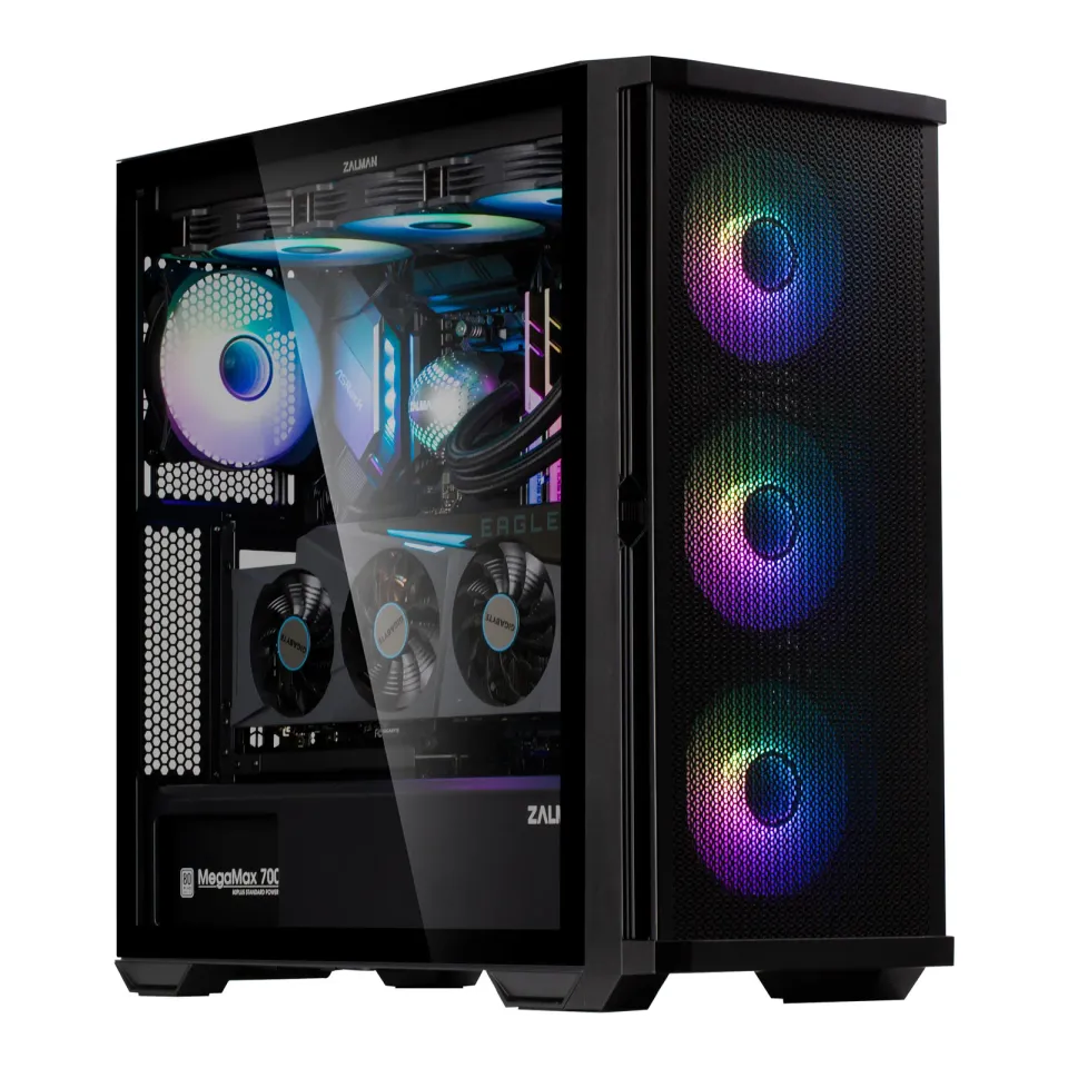 Zalman skříň Z10 Duo / ATX / 4x120 mm ARGB fan / 2xUSB 3.0 / USB-C / tvrzené sklo