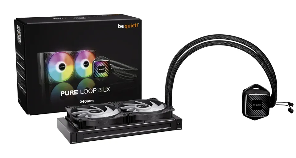 Be quiet! Pure Loop 3 LX vodní chladič 240mm / 2x120mm ARGB / Intel 1851/1700/1200/1151/1150/1155 / AMD AM4 / AM5