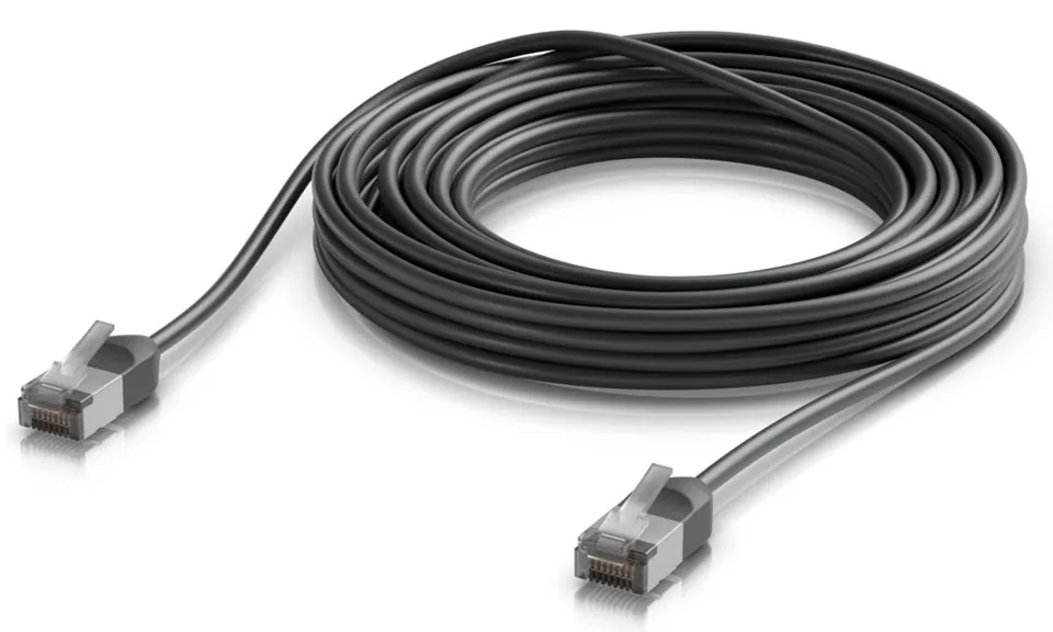 Ubiquiti UniFi Premium Patch Cable Outdoor 8m - Patch kabel, Cat6a, venkovní, černý, 8m