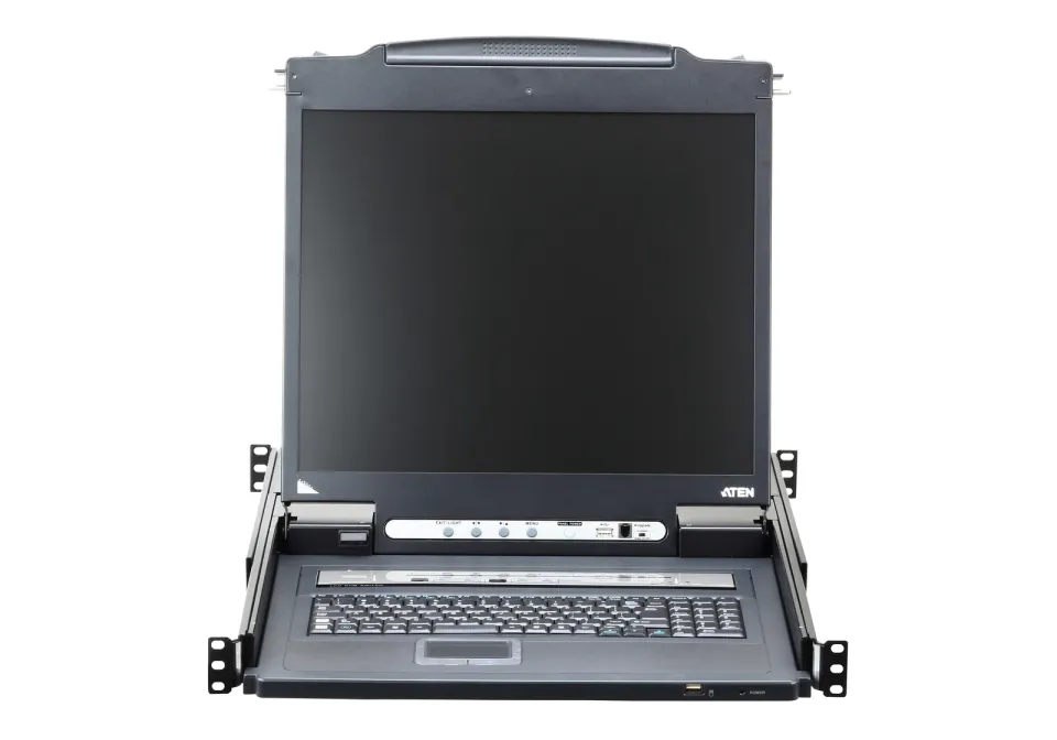 ATEN CL5708IM 8-Port PS/2-USB VGA 17" LCD KVM over IP Switch with Daisy-Chain Po