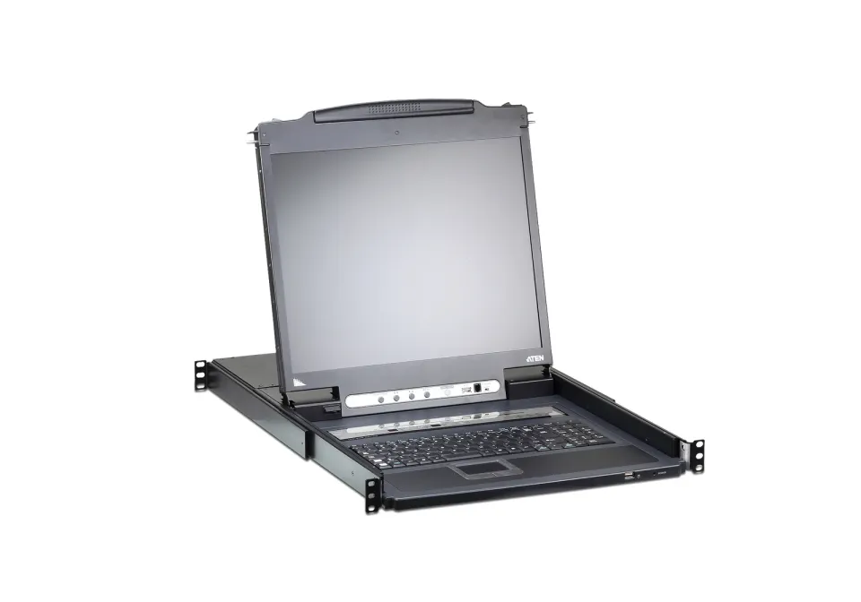 ATEN CL5708IM 8-Port PS/2-USB VGA 17" LCD KVM over IP Switch with Daisy-Chain Po
