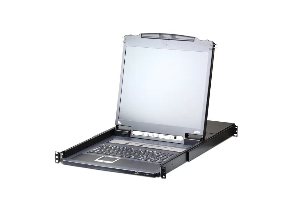 ATEN CL5708IM 8-Port PS/2-USB VGA 17" LCD KVM over IP Switch with Daisy-Chain Po