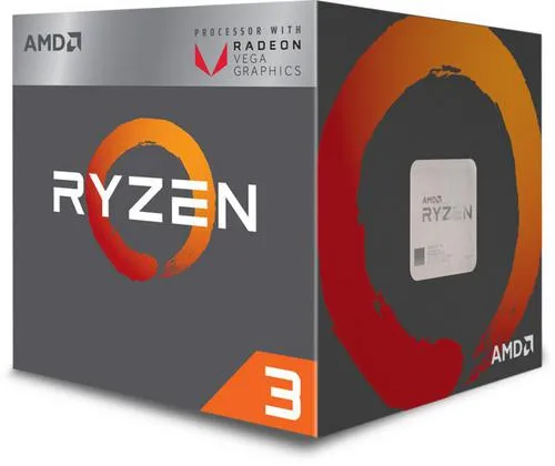 AMD cpu Ryzen 3 3200G AM4 Box s grafikou Radeon Vega 8 (s chladičem, 3.6GHz / 4.0GHz, 4MB cache, 65W, 4 jádro, 4 vlákno, 8 GPU), integrovaná grafika, Picasso Zen+ 12nm APU
