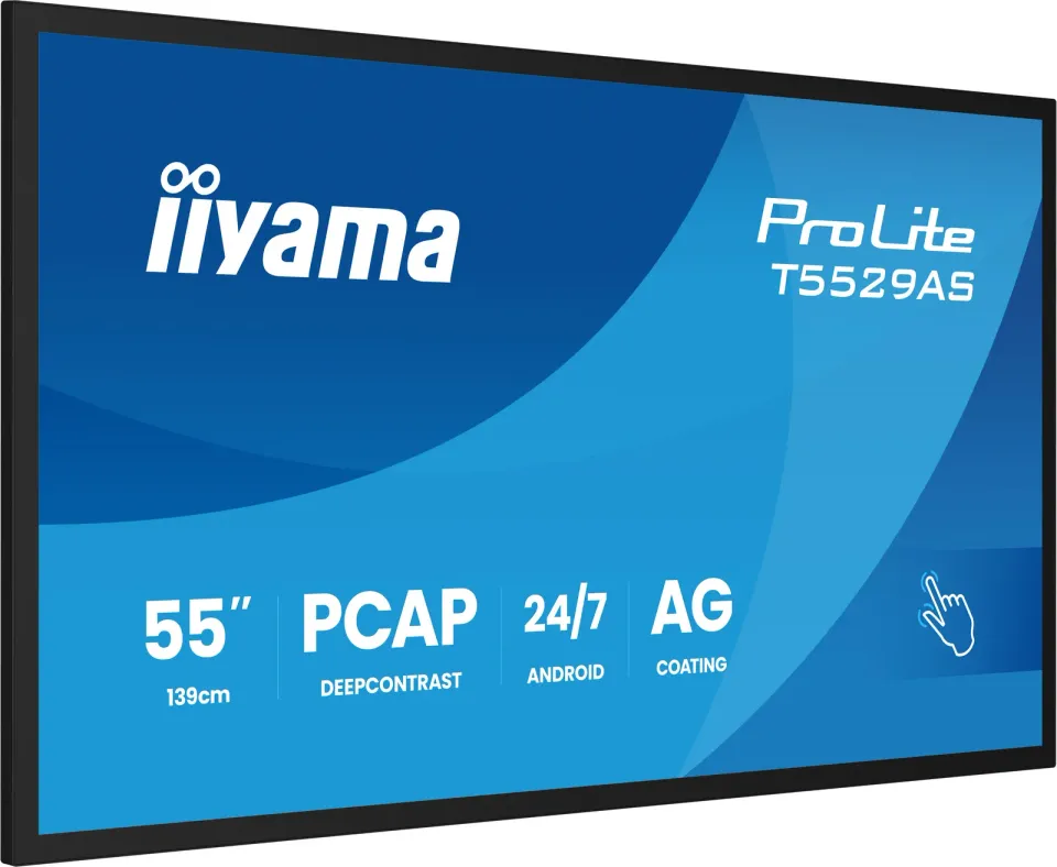 55" iiyama T5529AS-B1AG: IPS, 4K UHD,Android,24/7