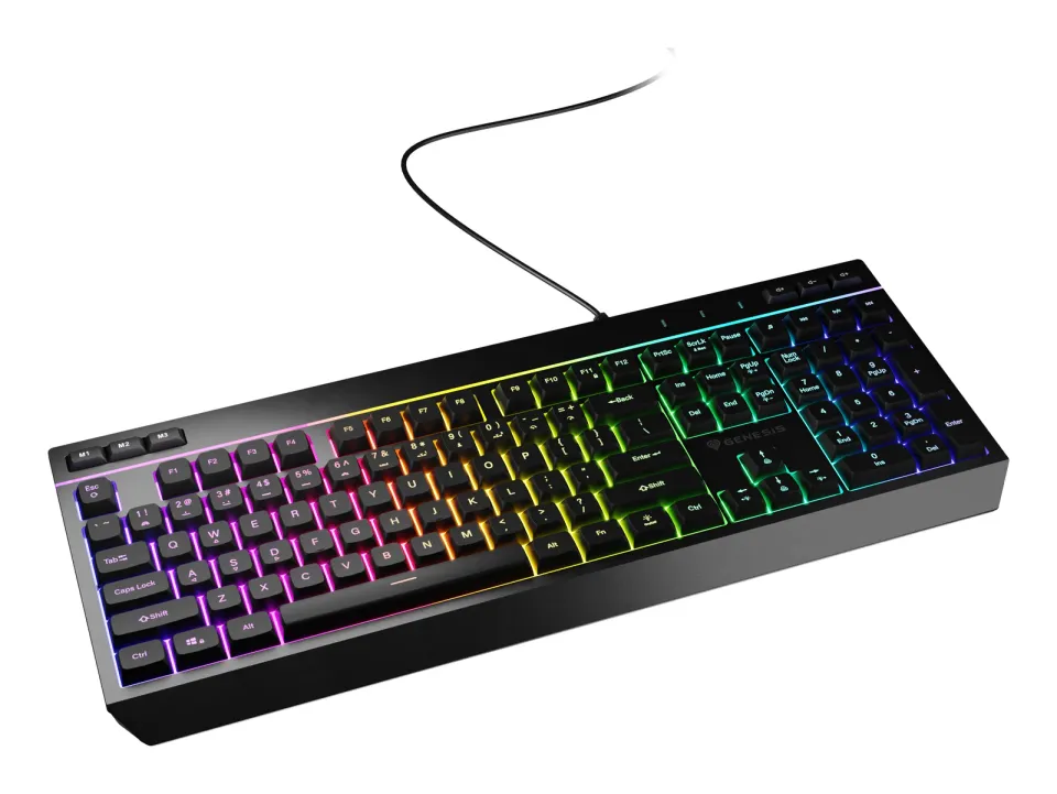 Herní klávesnice Genesis RHOD 530/RGB/Drátové USB-A/US/Černá