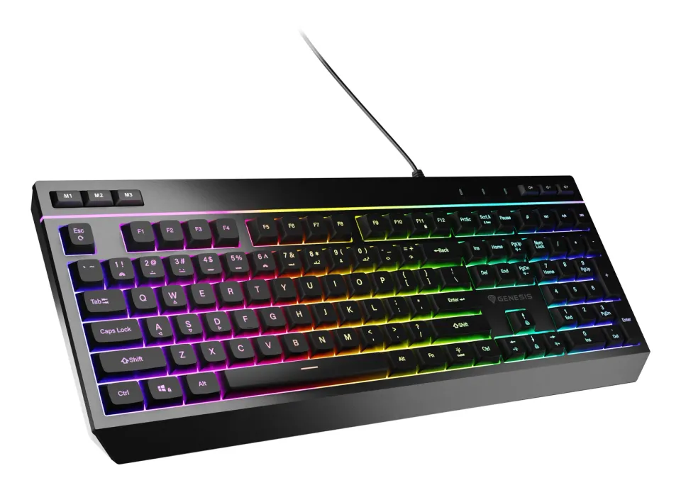Herní klávesnice Genesis RHOD 530/RGB/Drátové USB-A/US/Černá