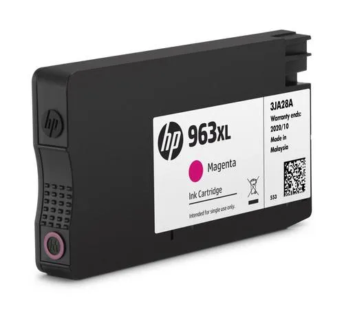 HP 3JA28AE originální náplň purpurová velká č.963XL (magenta, cca 1600 stran) (pro OfficeJet Pro 9010, 9013, 9020, 9023, 9022e)