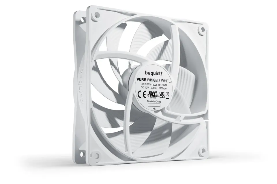 Be quiet! / ventilátor Pure Wings 3 / 120mm / PWM / high-speed / 4-pin / 30,9dBA / bílý