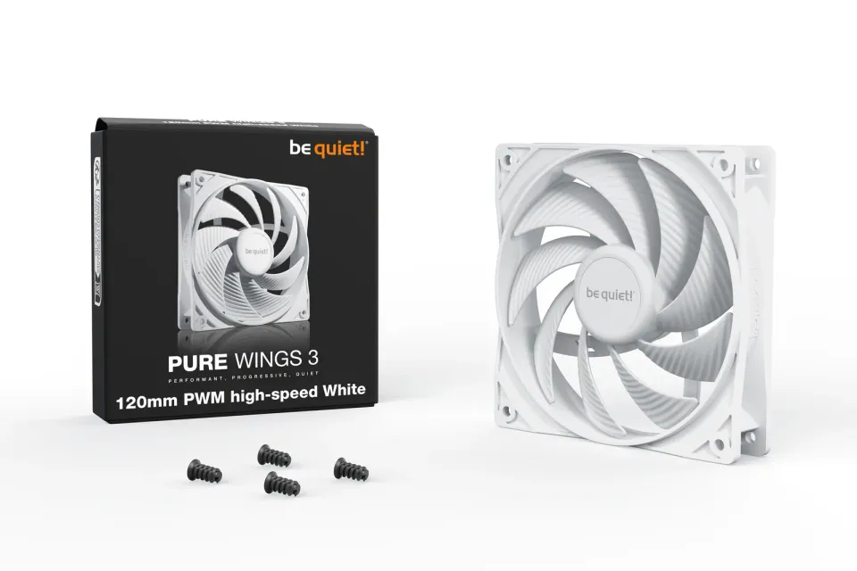Be quiet! / ventilátor Pure Wings 3 / 120mm / PWM / high-speed / 4-pin / 30,9dBA / bílý