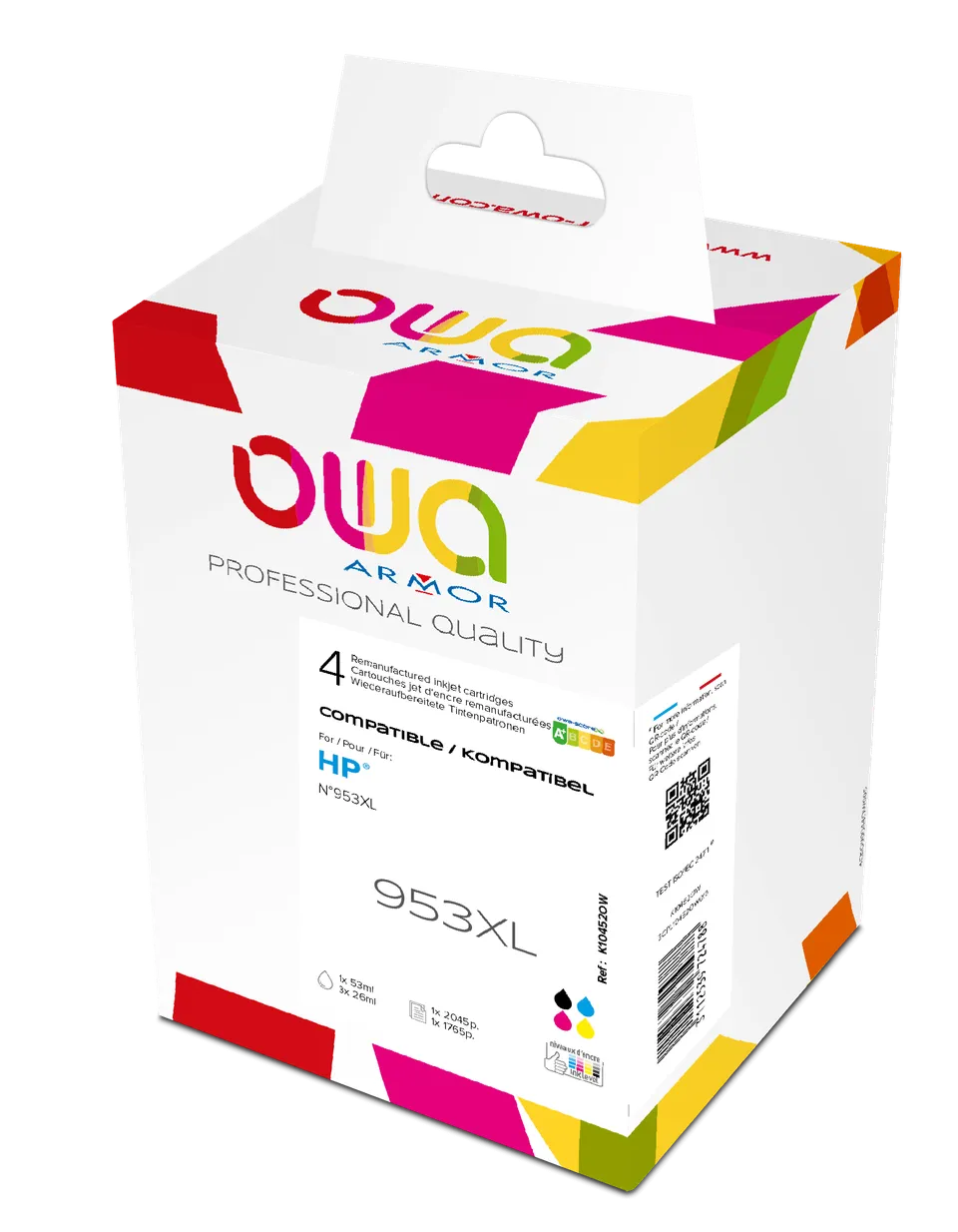 OWA ARMOR ink sada kompatibilní s HP L0S70AE/F6U16-18AE, CMYK