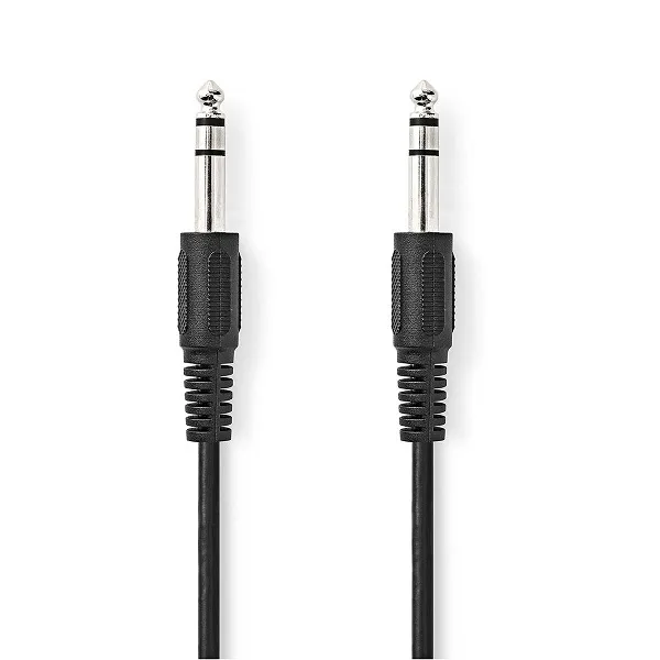 Nedis CAGL23000BK20 - Stereo Audio Kabel | 6,35mm Zástrčka – 6,35mm Zástrčka | 2