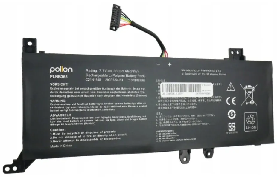 TRX Baterie Polion C21N1818/ Li-Pol 7.7V/ 3800mAh/ 29Wh/ pro ASUS A512 R512 X512 VivoBook 15/ neoriginální