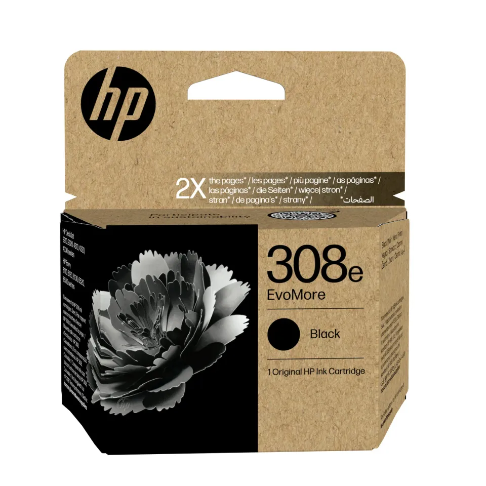 HP 308e Černá EvoMore originální inkoustová kazeta